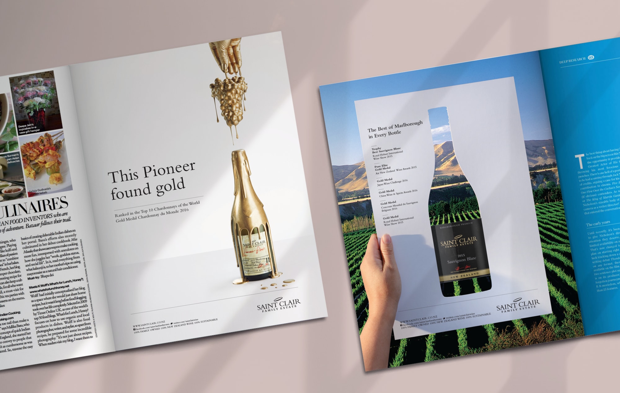 Saint Clair Family Estate Wine Brand Identity Packaging Design Agency Australia