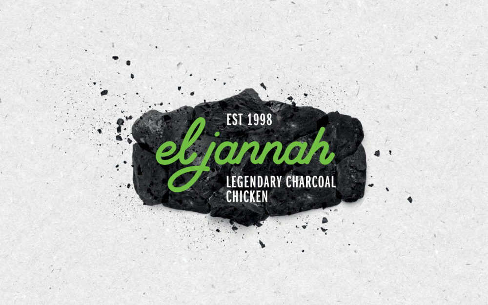 El Jannah Charcoal Chicken Restaurant Logo and Tagline