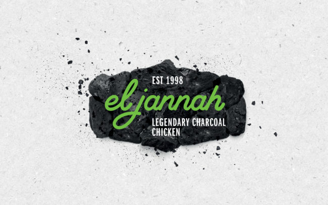 El Jannah Charcoal Chicken Restaurant Logo and Tagline