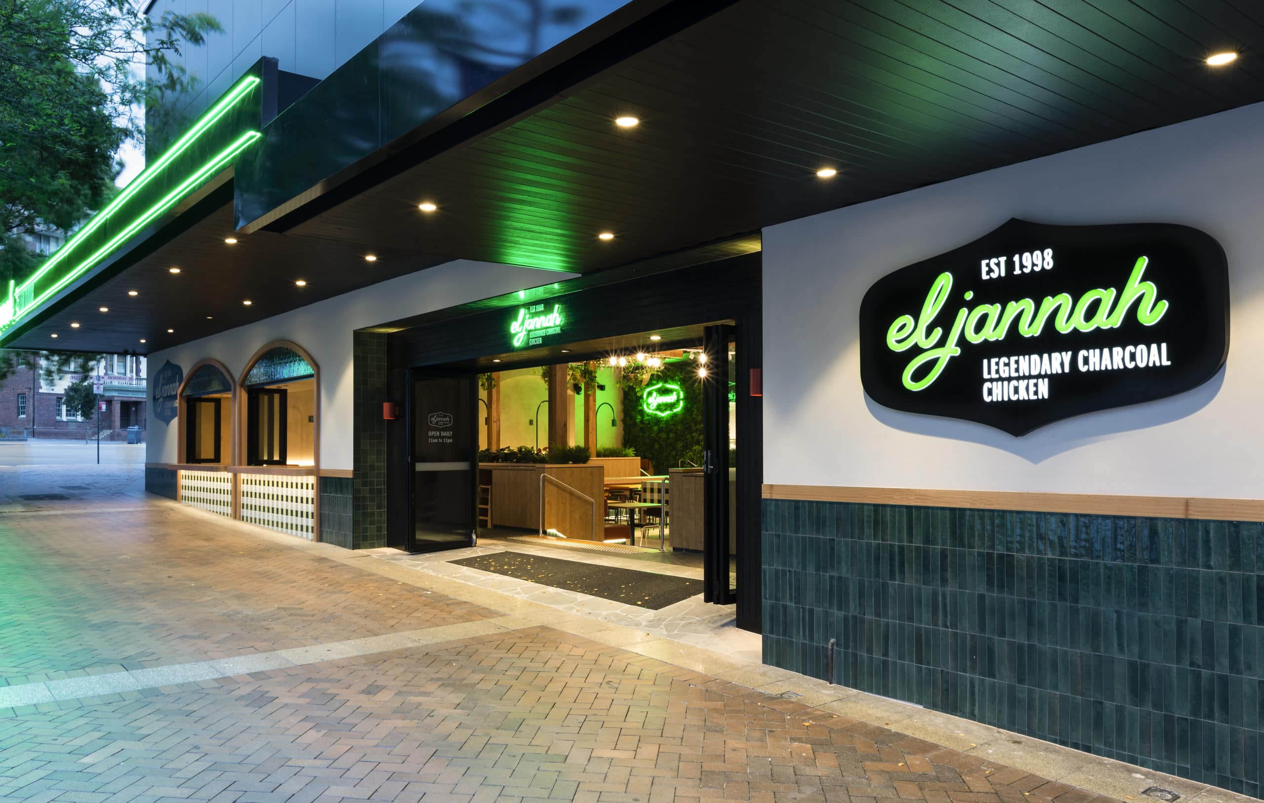 eljannah-branding-qsr-08 El Jannah Charcoal Chicken Restaurant Store Signage and Design featuring the El Jannah logo