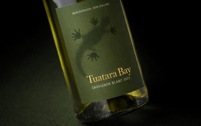 For the Marlborough Sauvignon Blanc, a natural olive palette signals crisp gooseberry freshness and flavour and clarity while keeping the range cohesive.